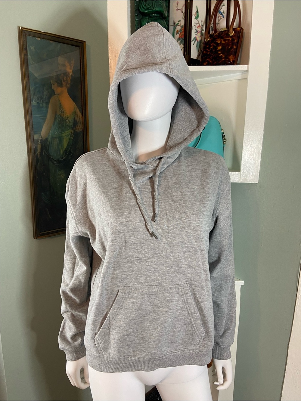 3/$12 Topshop Light Gray Hoodie Sweatshirt Hooded Hood Size 2 XSmall XS